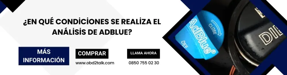 ¿En qué condiciones se realiza el análisis de AdBlue?
